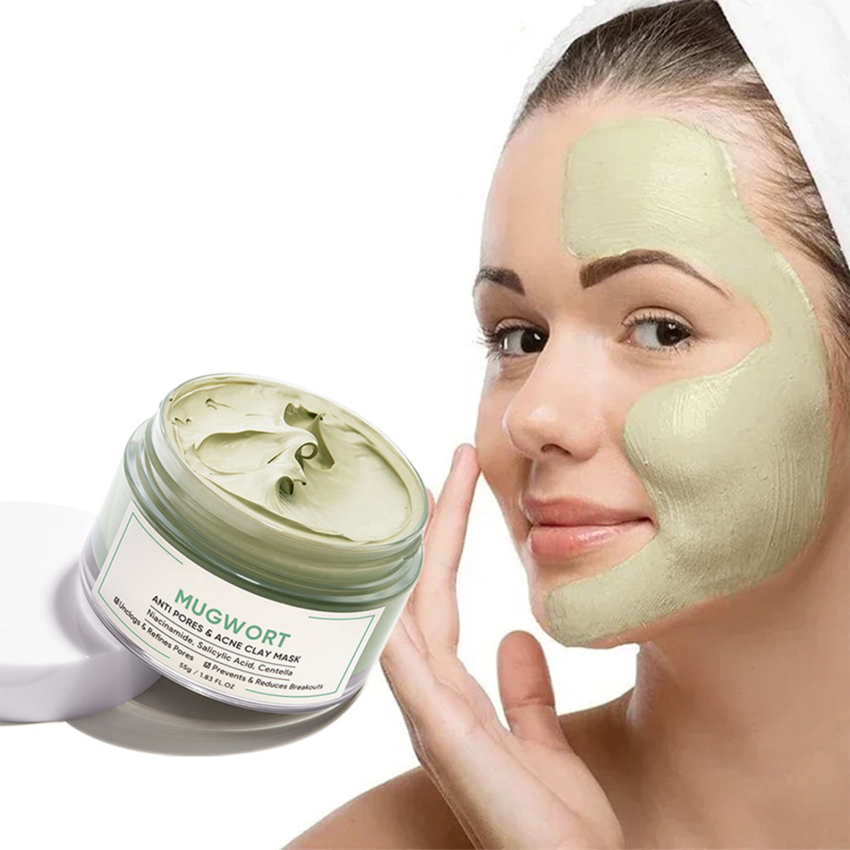 Skin Wormwood, Green Fac-ial Ma-sk, Wormwood Mud Fac-ial Ma-sk, Fac-ial Ma-sk, Fac-ial Ma-sk Skincare Products, Blister Skin Fac-ial Ma-sk, Anti Pore Mud Fa-cial Ma-sk And Jeravat, Reduce Pores And Jeravat, 55g