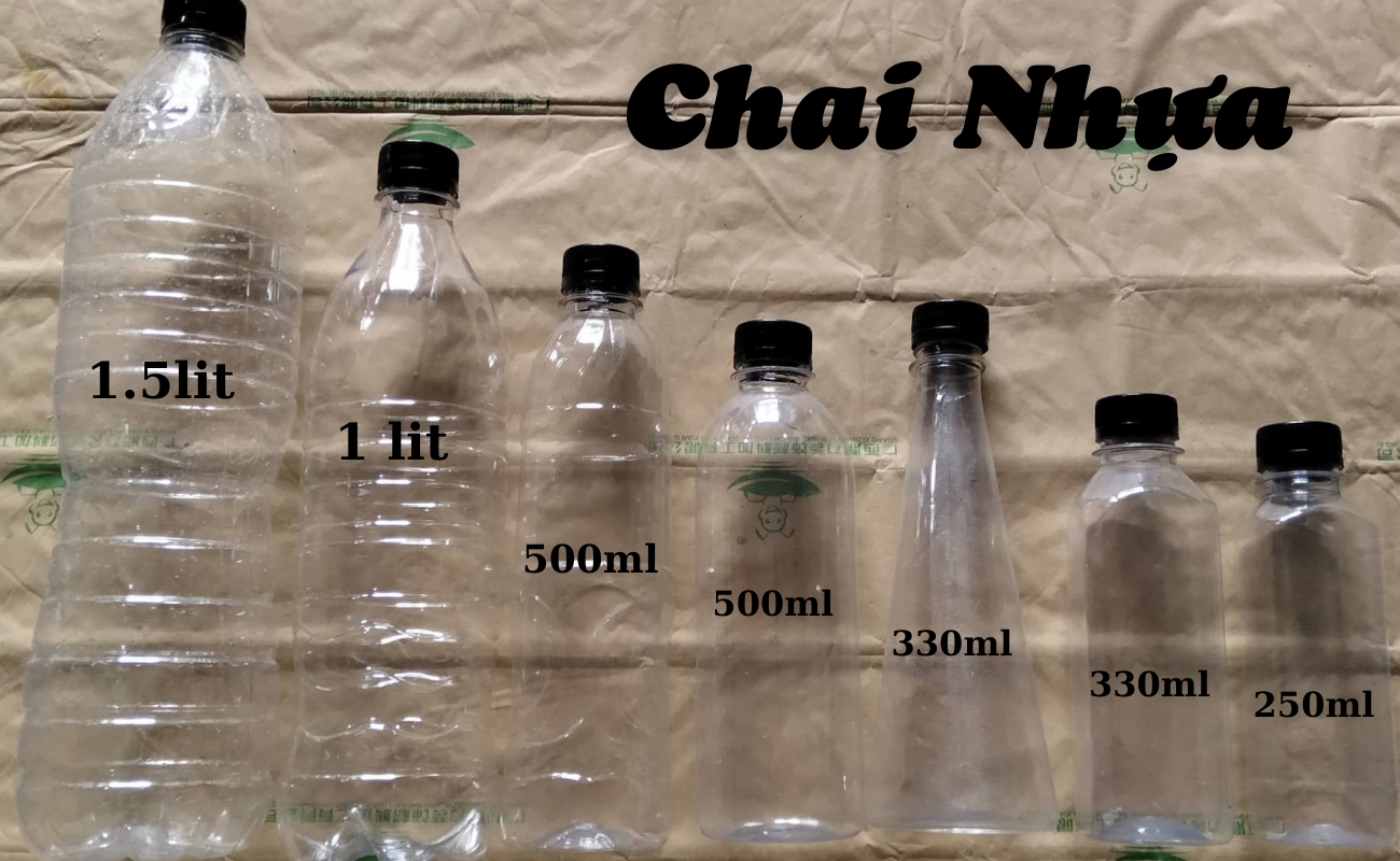 100 chai nhựa 250ml