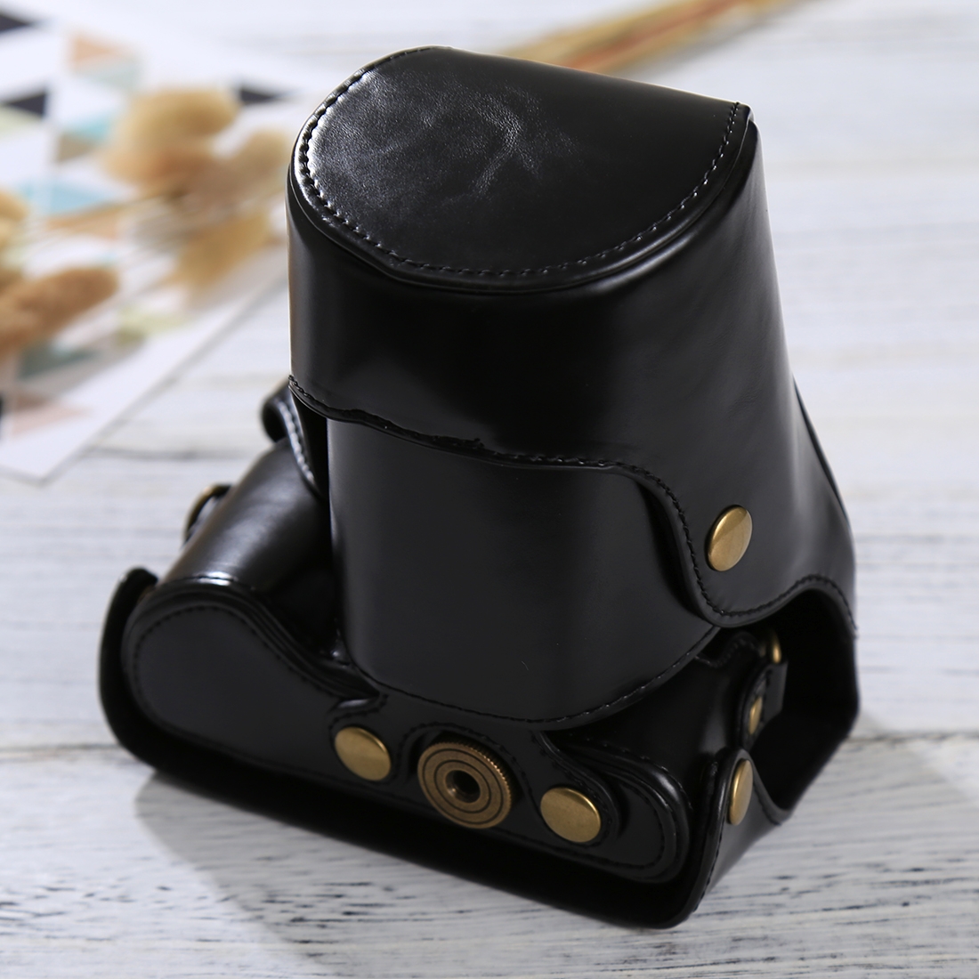 Full Body Camera PU Leather Case Bag with Strap for Samsung NX300(Black)(PULUZ Official store)