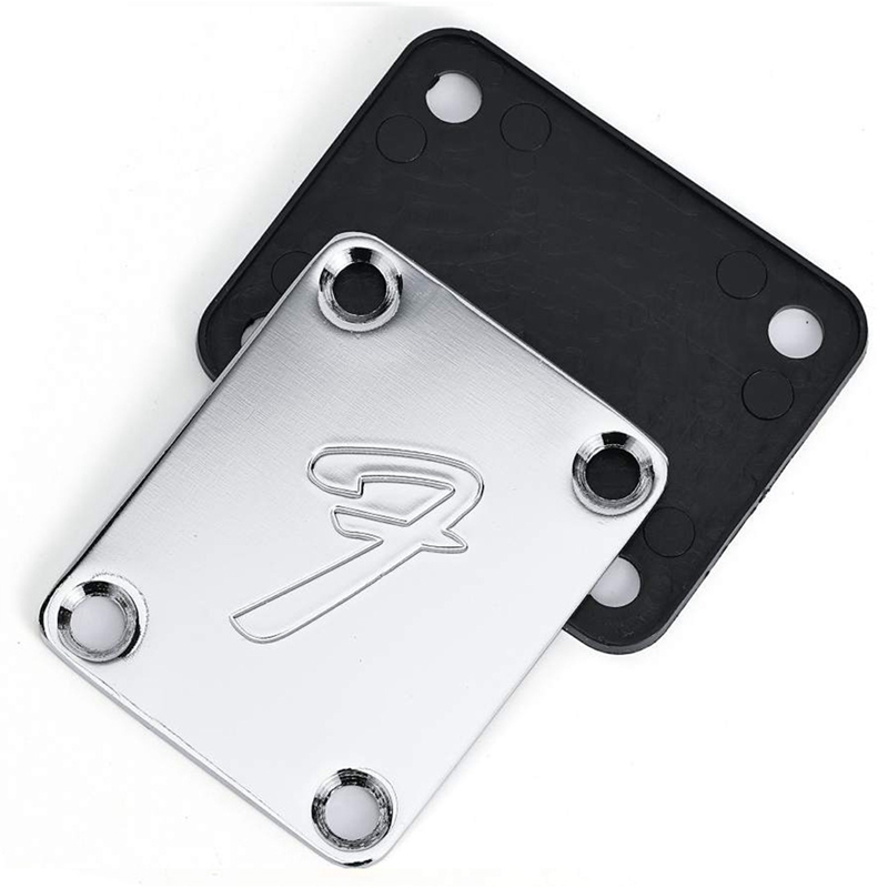 70S 4-Bolt Guitar Neck Plate Neckplate with Screws