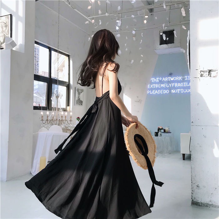 Đầm Maxi 2 Dây Nơ Lưng Cực Xinh