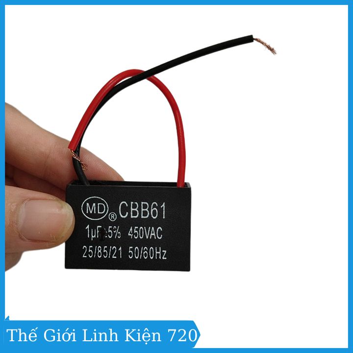 Tụ quạt điện 2uF 400VAC 50/60Hz