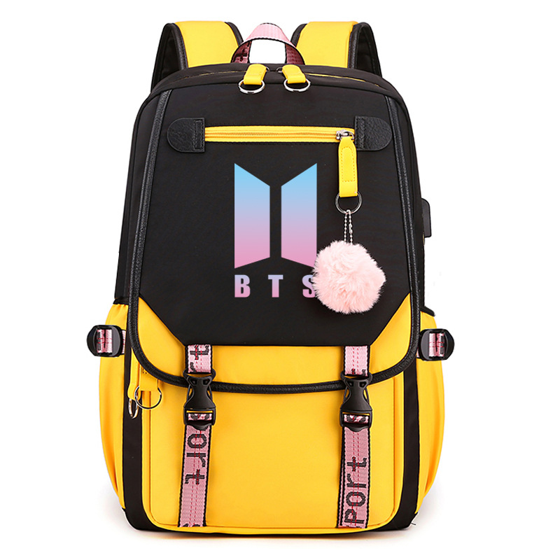 Esspreso Backpack Oxford cloth BTS same style backpack USB charging middle and high school backpack