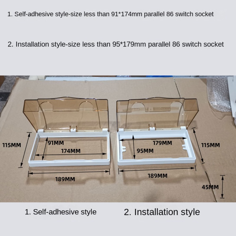 New Plastic Switch Protection Box Double Sockets Waterproof Socket Protector Power Outlet 86 type Electric Plug Cover Home. 