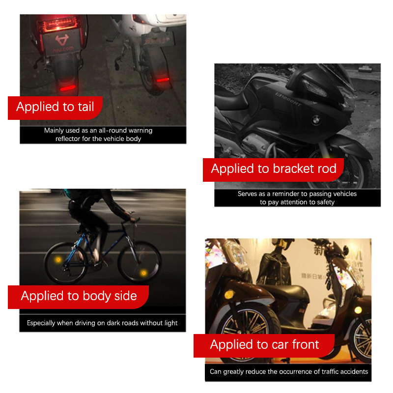 Motorcycle, Electric Bike, High Reflective Circular Reflector Reflector ...