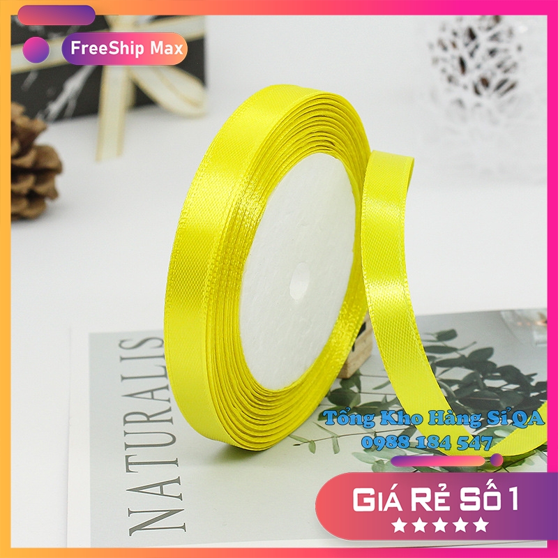 (Sỉ cuộn 22 mét) Ruy băng lụa satin bản rộng 1cm