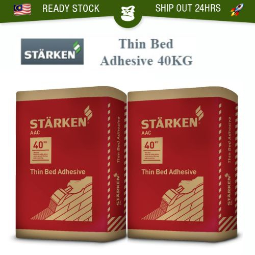 Starken AAC Thin Bed Adhesive 40KG for Lightweight Block TBA Gum simen ...