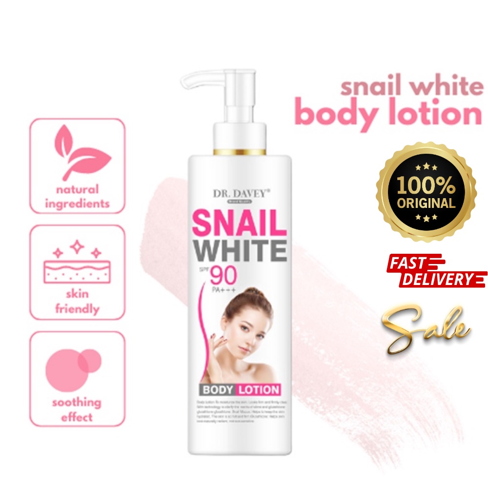 Authentic Dr Davey Snail White Body Lotion Spf 90 Anti Aging Lotion Whiten And Smoothen Skin 5611