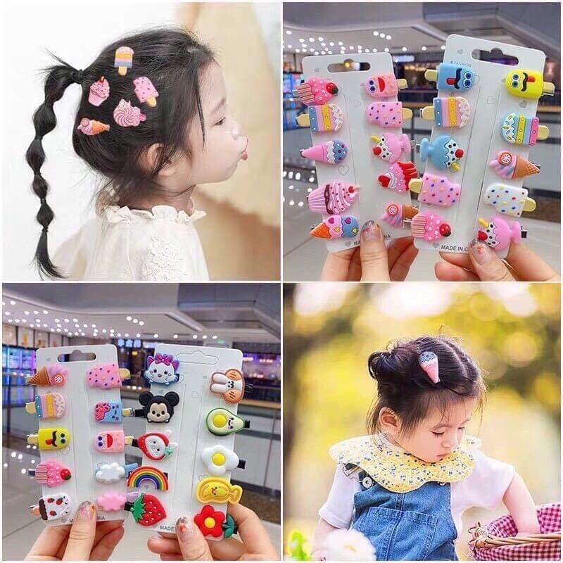 Set 10 kẹp tóc cho bé