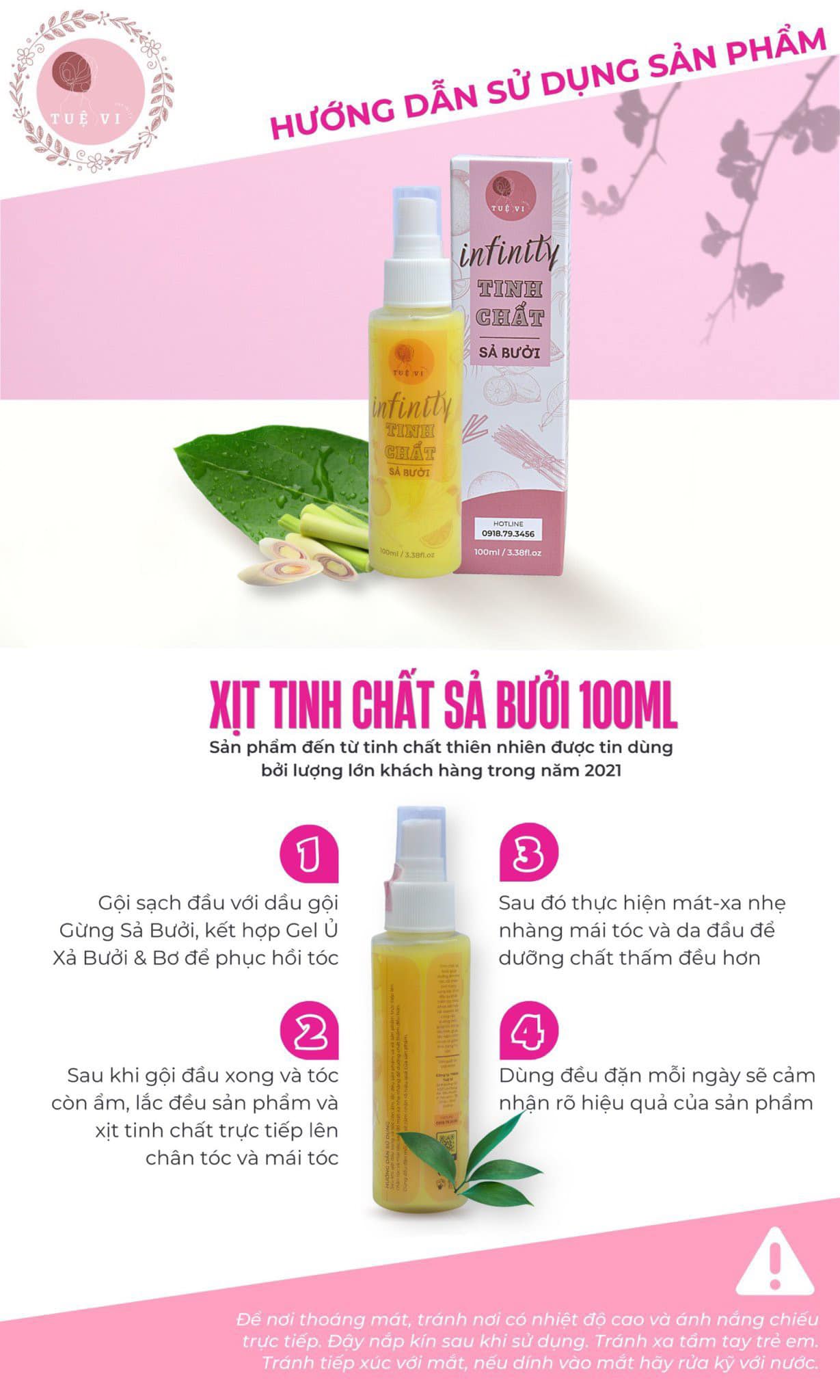 Tinh Chất Sả Bưởi Tuệ Vi INFINITY - Mẫu mới