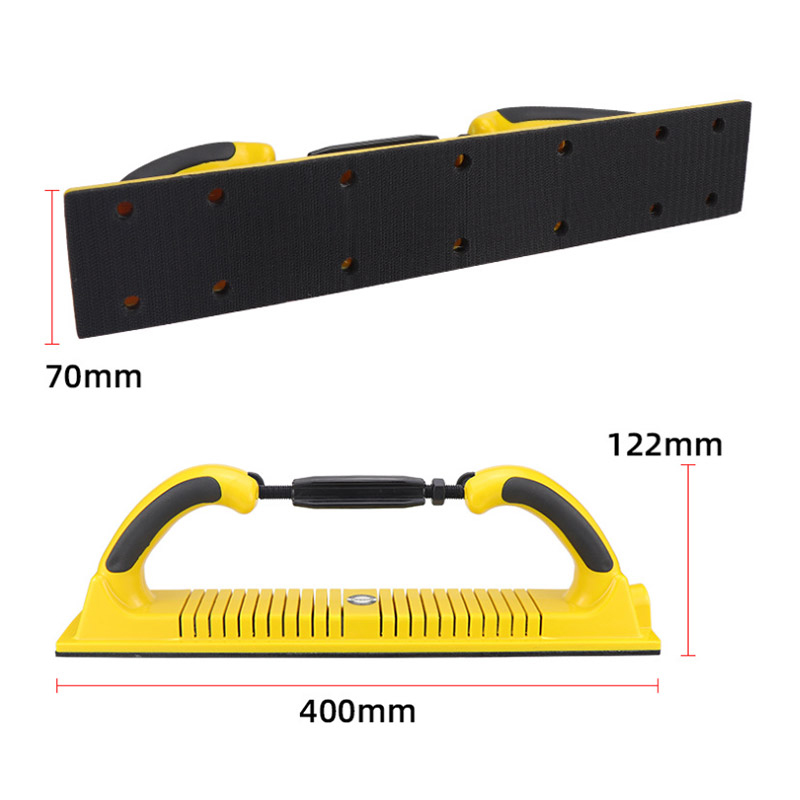 YONUO Sandpaper hand grinding board, putty grinding board, rectangular hand planing arc sander, hand push plate, dry grinding hand washboard, adjustable