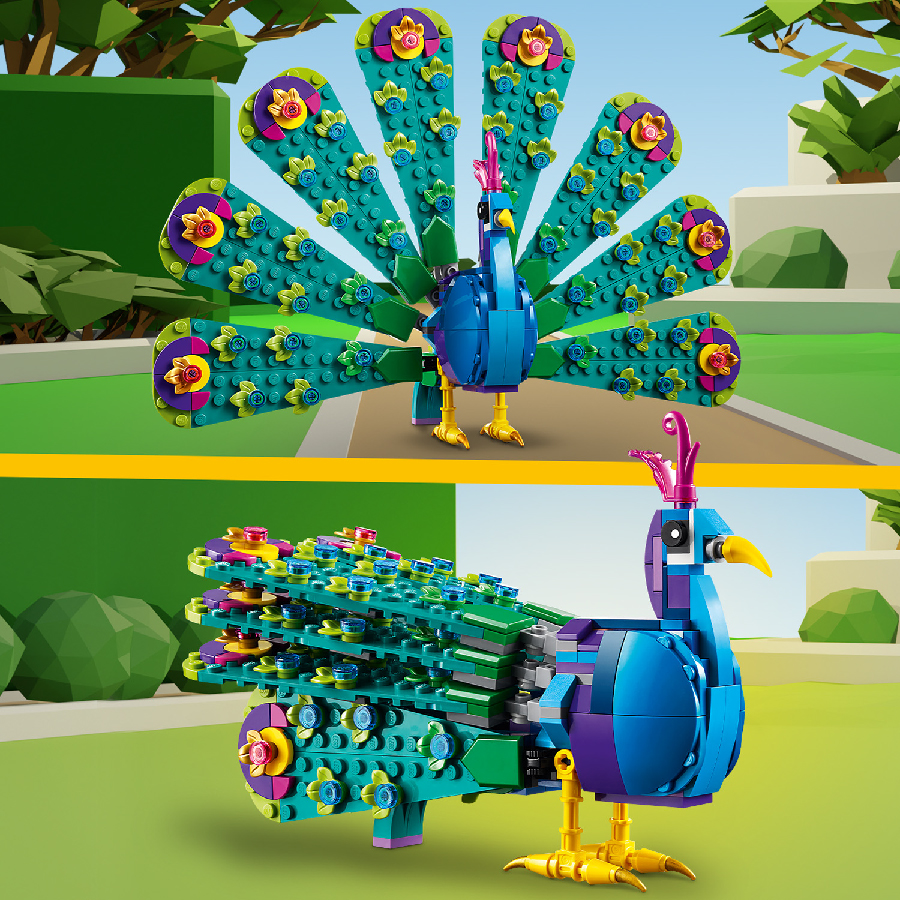 Đồ Chơi Lắp Ráp Mô Hình Chim Công Sặc Sỡ LEGO CREATOR 31157 (355 chi tiết)