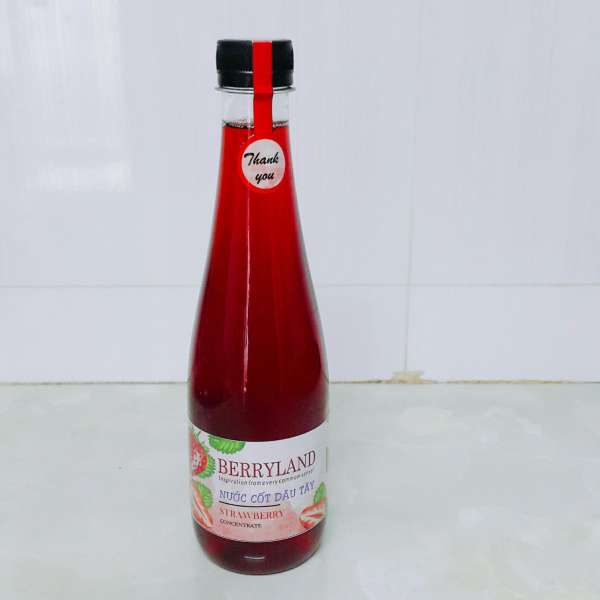 Nước cốt dâu tây Đà Lạt Berryland siro syrup 1000ml
