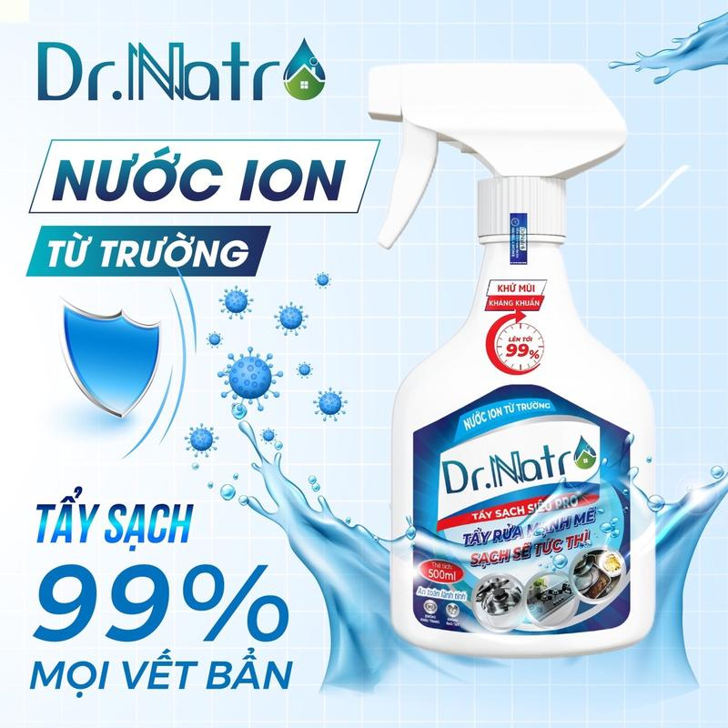 Nước tẩy rửa đa năng Dr Natro siêu sạch công nghệ ION TỪ TRƯỜNG 500 ml ( tặng Miếng nhám thần thánh ) - DTMarket Bách Hóa Online