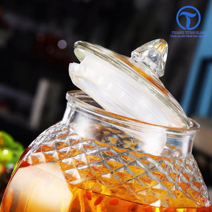 Bình ngâm sâm thủy tinh 8833 6 lít (không van)