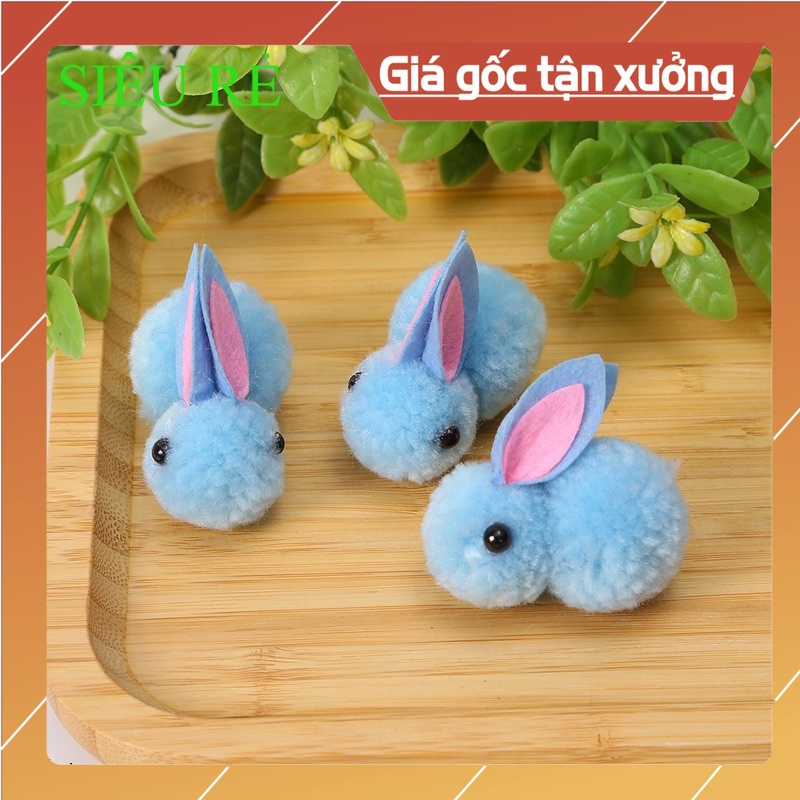 [Ship hỏa tốc 2h] [ ship hỏa tốc 2h] Gấu bông mini thỏ ngọc 5,5cm làm phụ kiện handmade, tóc