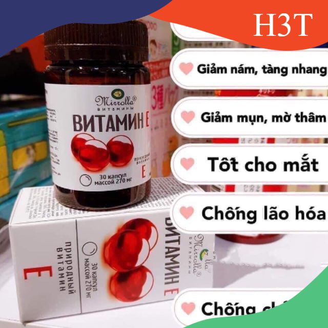 Vitamin E Đỏ Chính Hãng Nga 270mg