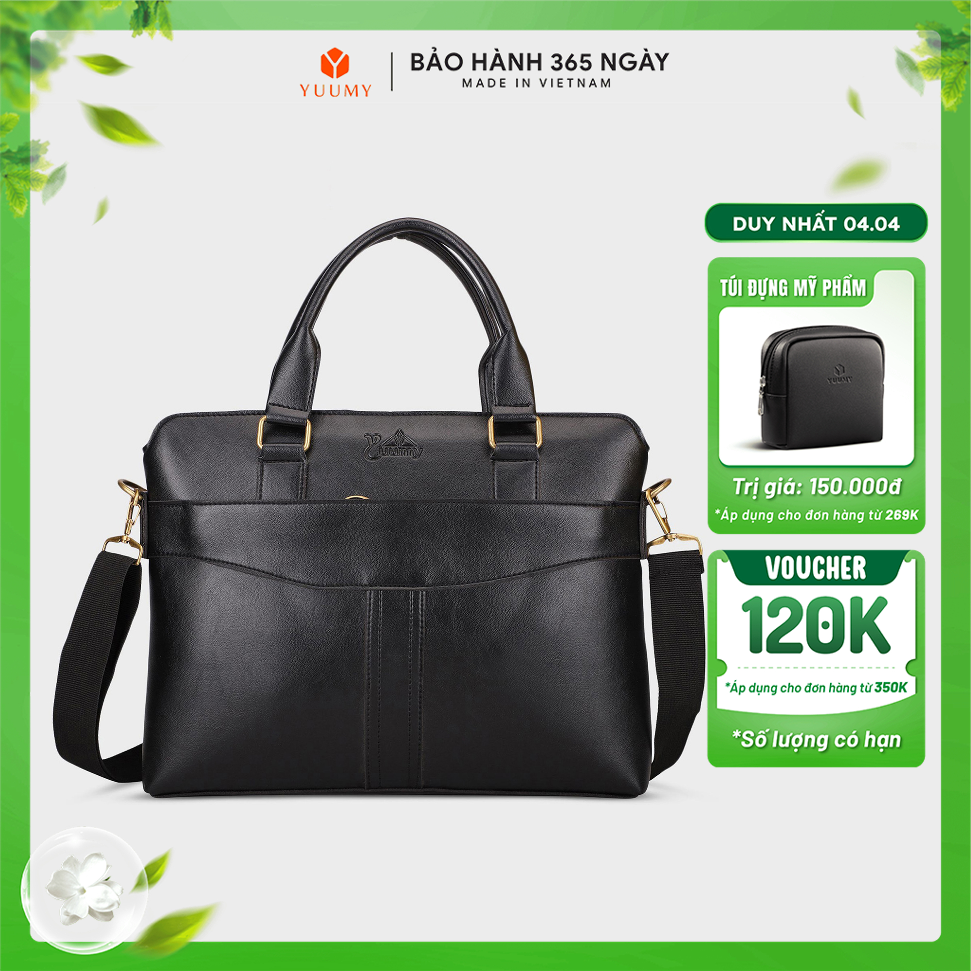 Yuumy Office Briefcase (Large-Sized Women's Work Fashion - Leather Briefcase Caym06)