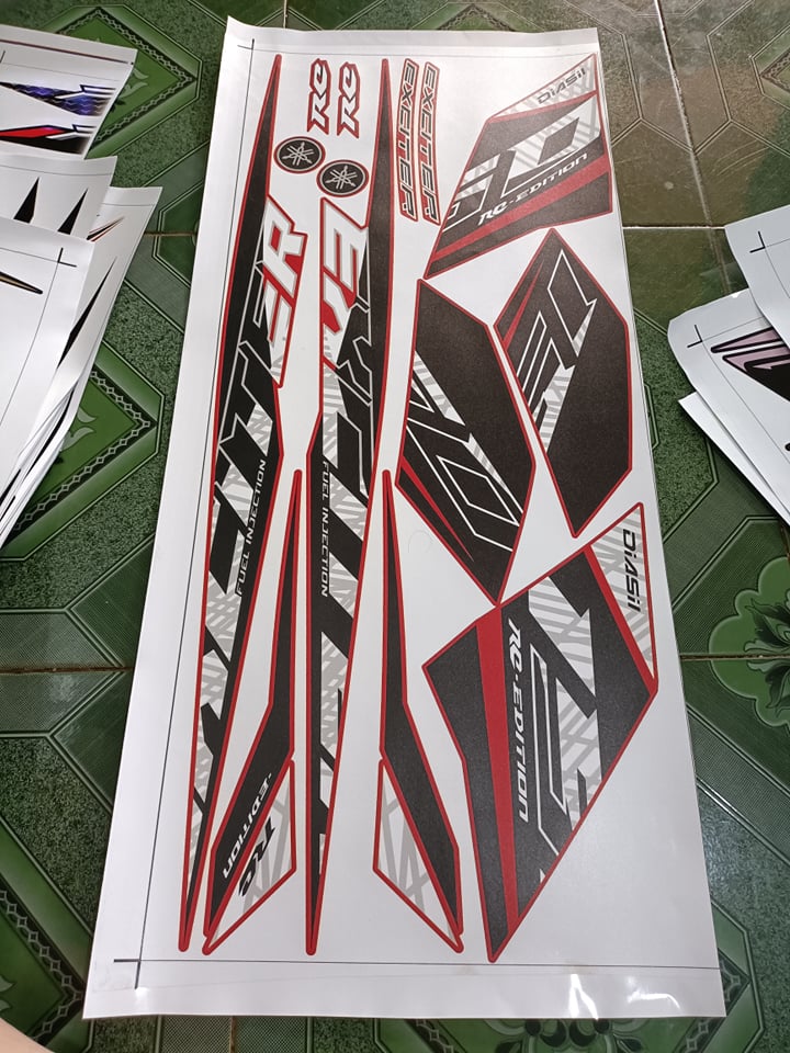 tem rời ex 150 2020 xe đỏ