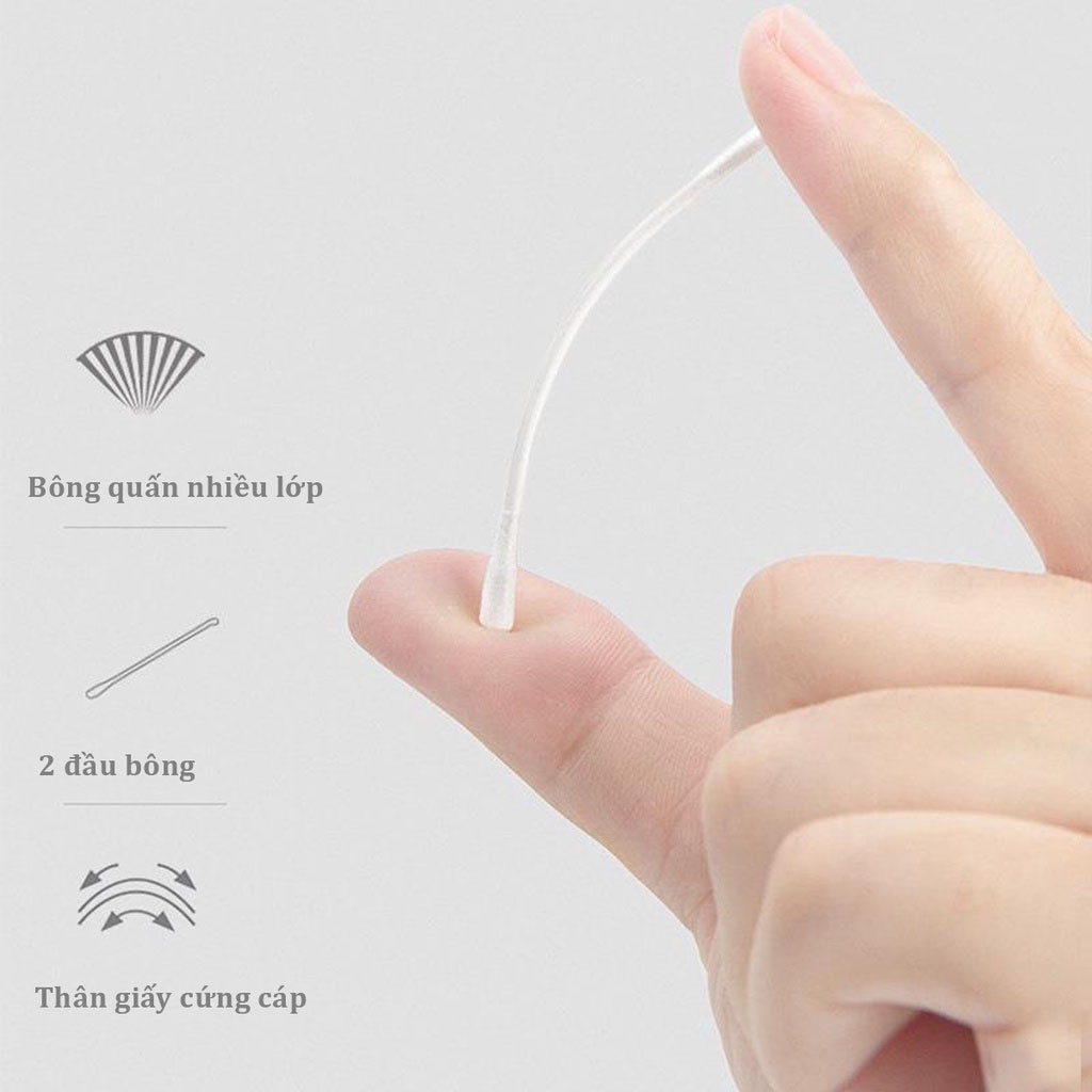Tăm bông cho bé sơ sinh V-Coool hộp 200 que