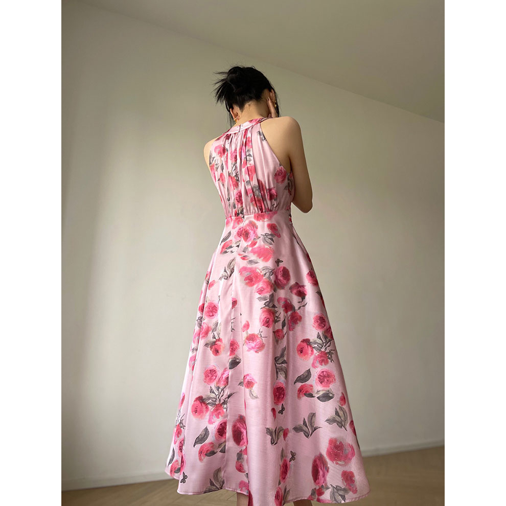 Đầm Sát Nách Hoa Hồng Độc Đáo – Vh82