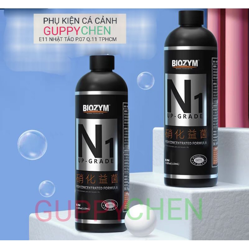 Vi sinh sống biozym n1 xử lý độc tố và làm trong bể cá thủy sinh cao cấp