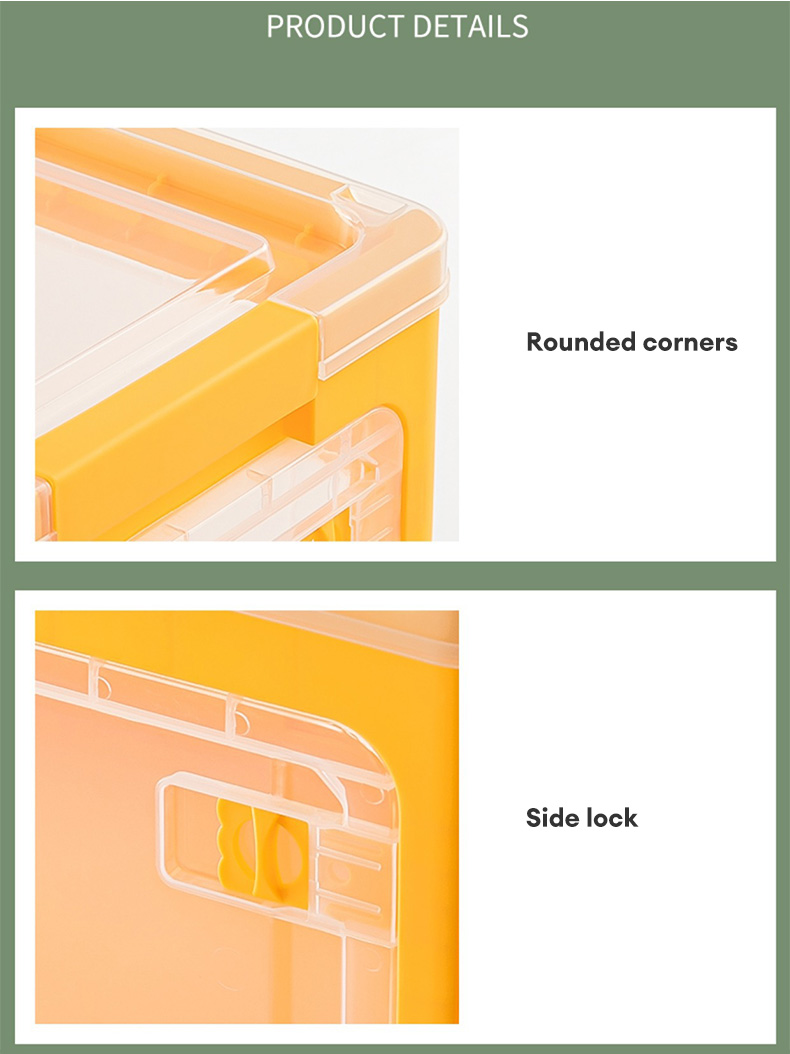 Medical box, large capacity household storage box, transparent first aid kit, foldable storage box, multi-layer extra large sorting box