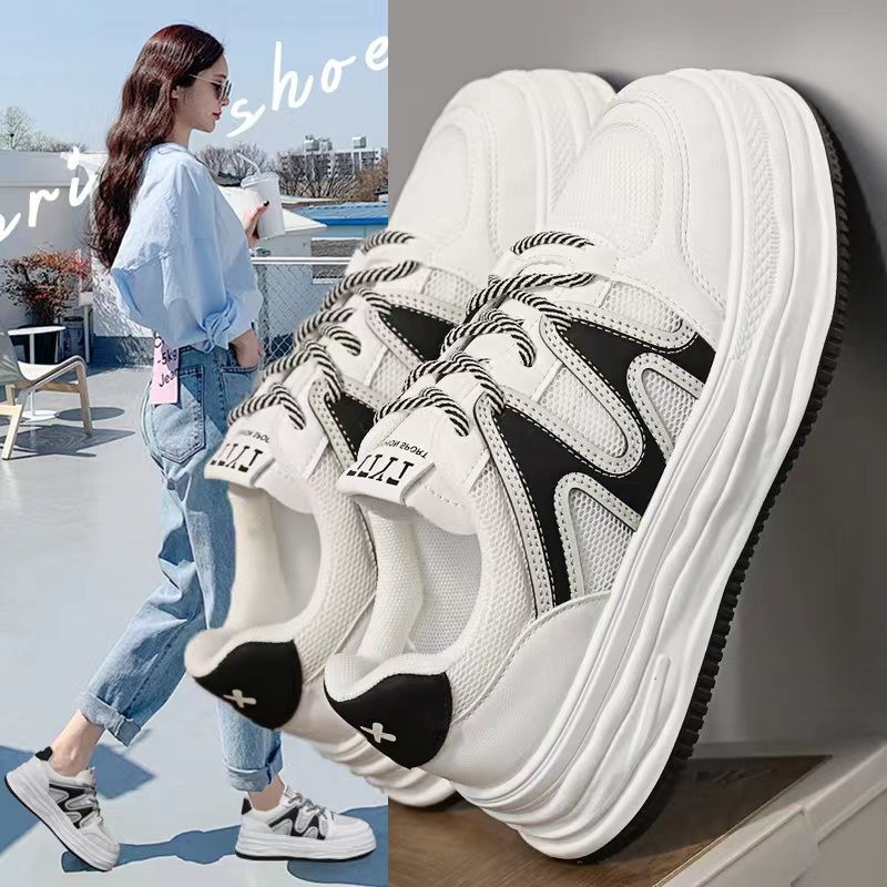Hot】2023 Spring New Platform Dad Shoes Mesh Breathable Platform Sports Lace  Up All-Match Casual Shoes Fashion | Lazada Singapore