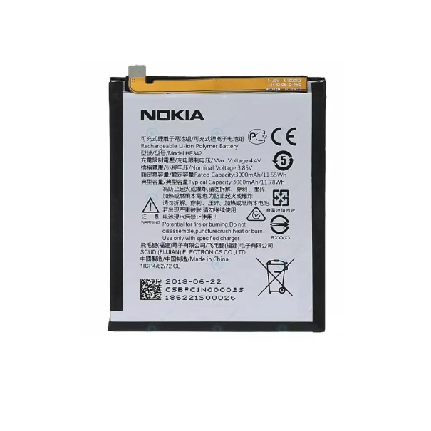 Pin nokia he342 / nokia 6.1 / nokia 5.1 plus / nokia 6.1 plus / nokia x5 / nokia x6 / ta-1116 / ta-1099