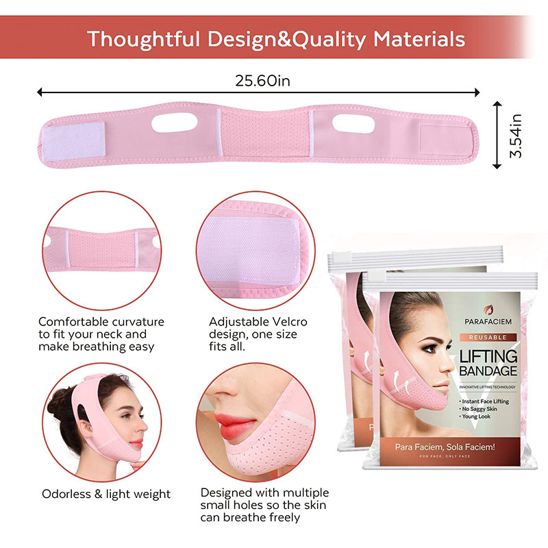 fashion Reusable V Line lifting Mask Facial Slimming Strap - Double Chin Reducer - Chin Up Mask Face Lifting Belt - V Shaped Slimming Fa. 
