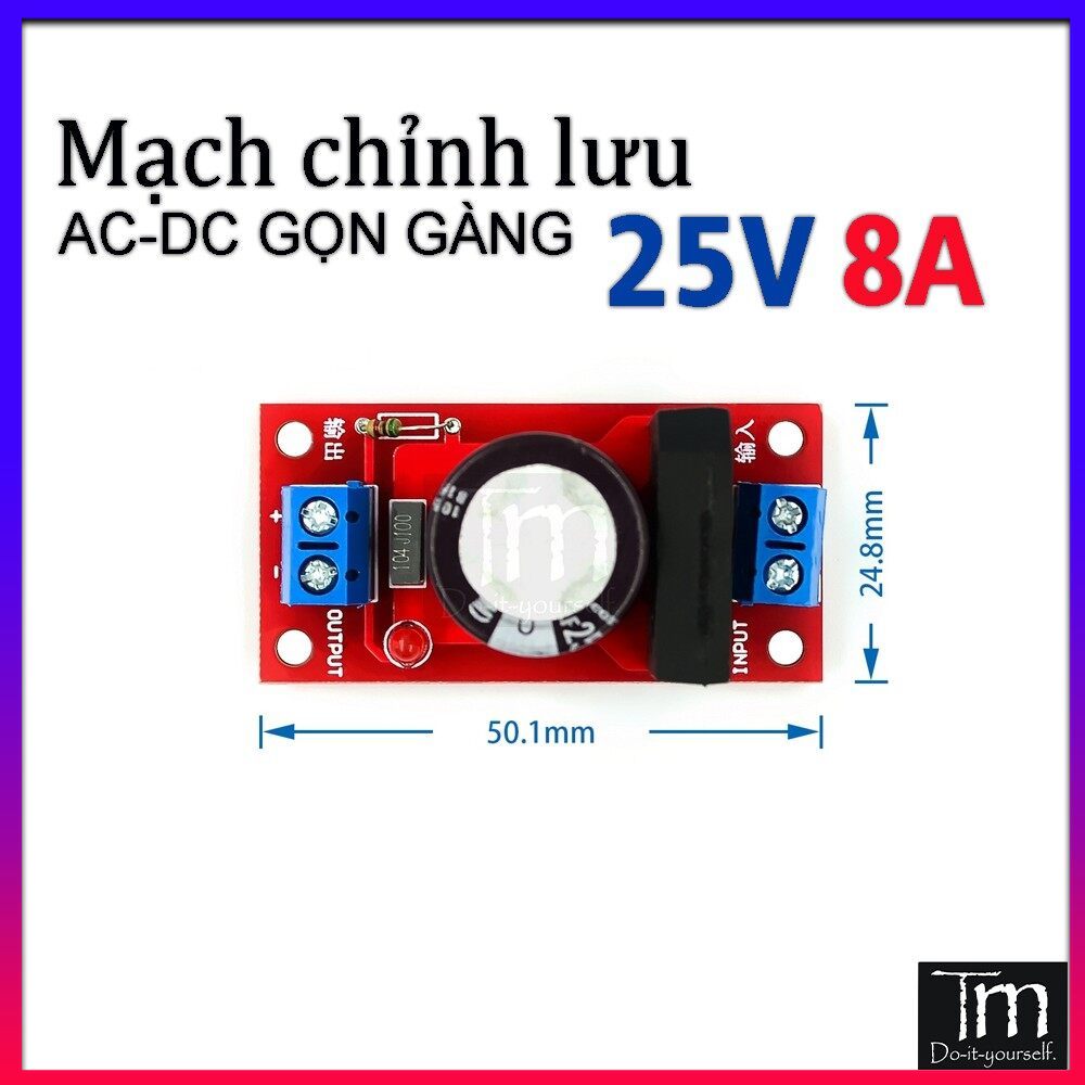 Mạch Chỉnh Lưu Cầu AC-DC 8A 25V