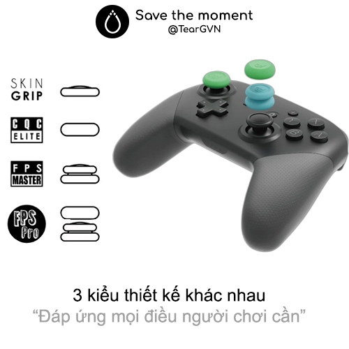 Bộ nút bọc Analog Skull & Co cho tay cầm Switch Pro Controller / PS5 / PS4 - Vỉ 3 cặp