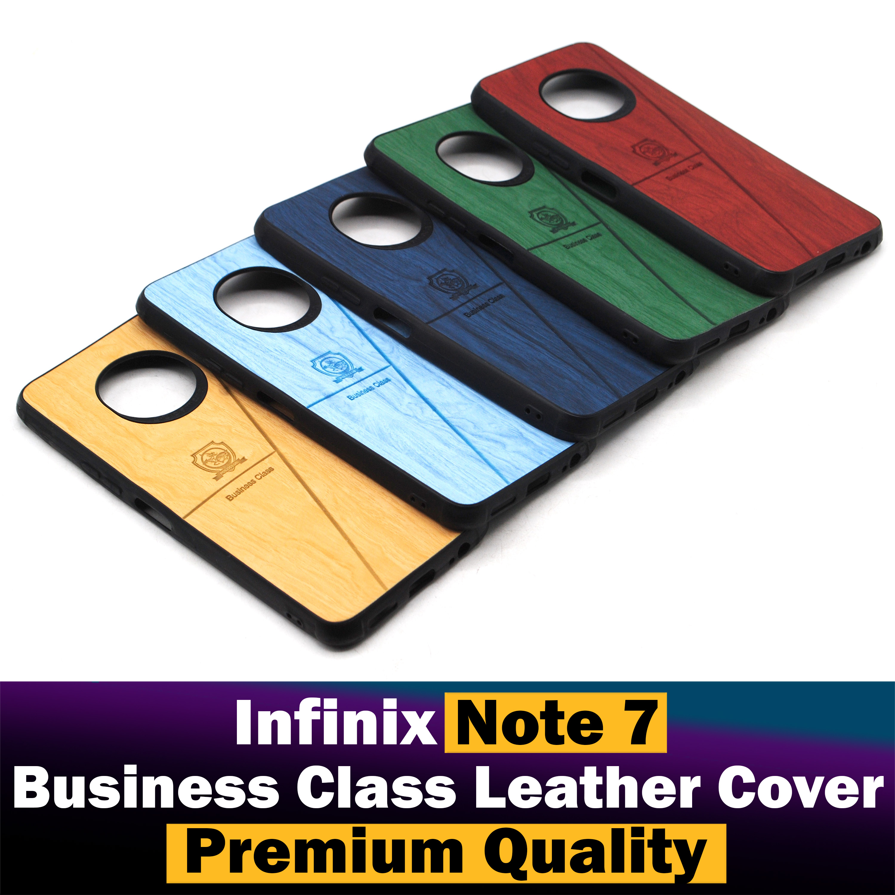 Infinix Note 7 Back Cover Premium Quality Business Class Leather Case For Infinix Note 7. 