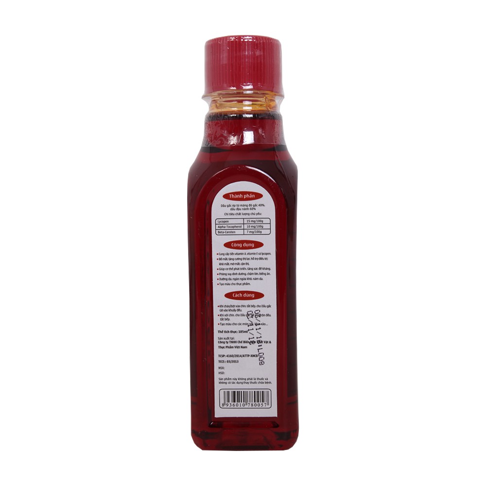 Dầu gấc G8 185ML (date 2025)