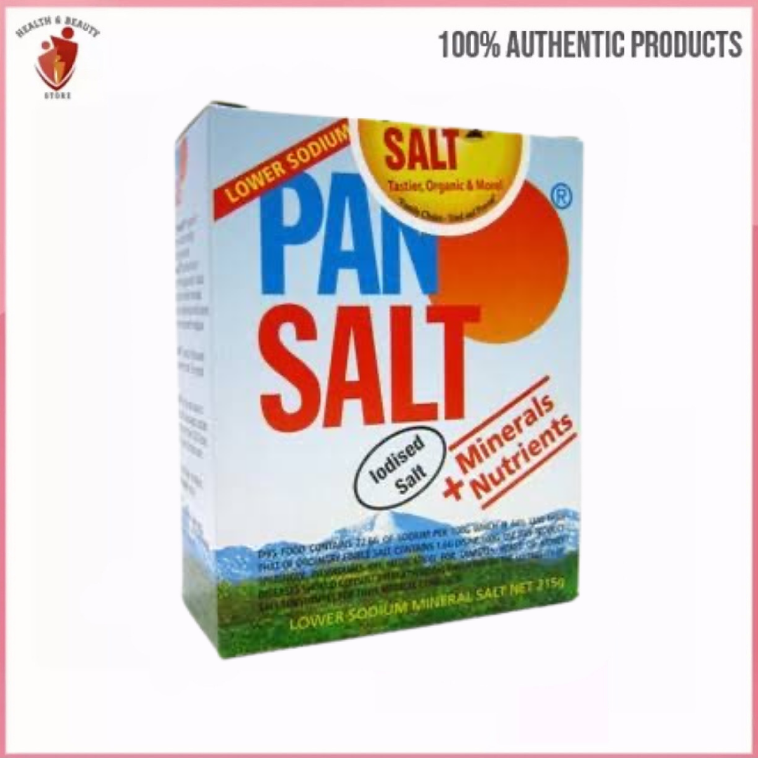 EXPIRY DATE JULY 31,2025 PAN SALT LOWER SODIUM MINERAL SALT 215g