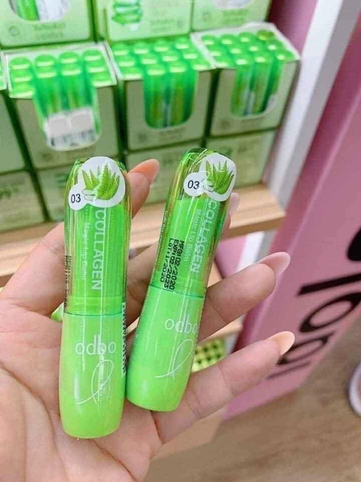 Son gió dưỡng môi căng mọng Odbo Collagen Magic Lip Balm Thái Lan