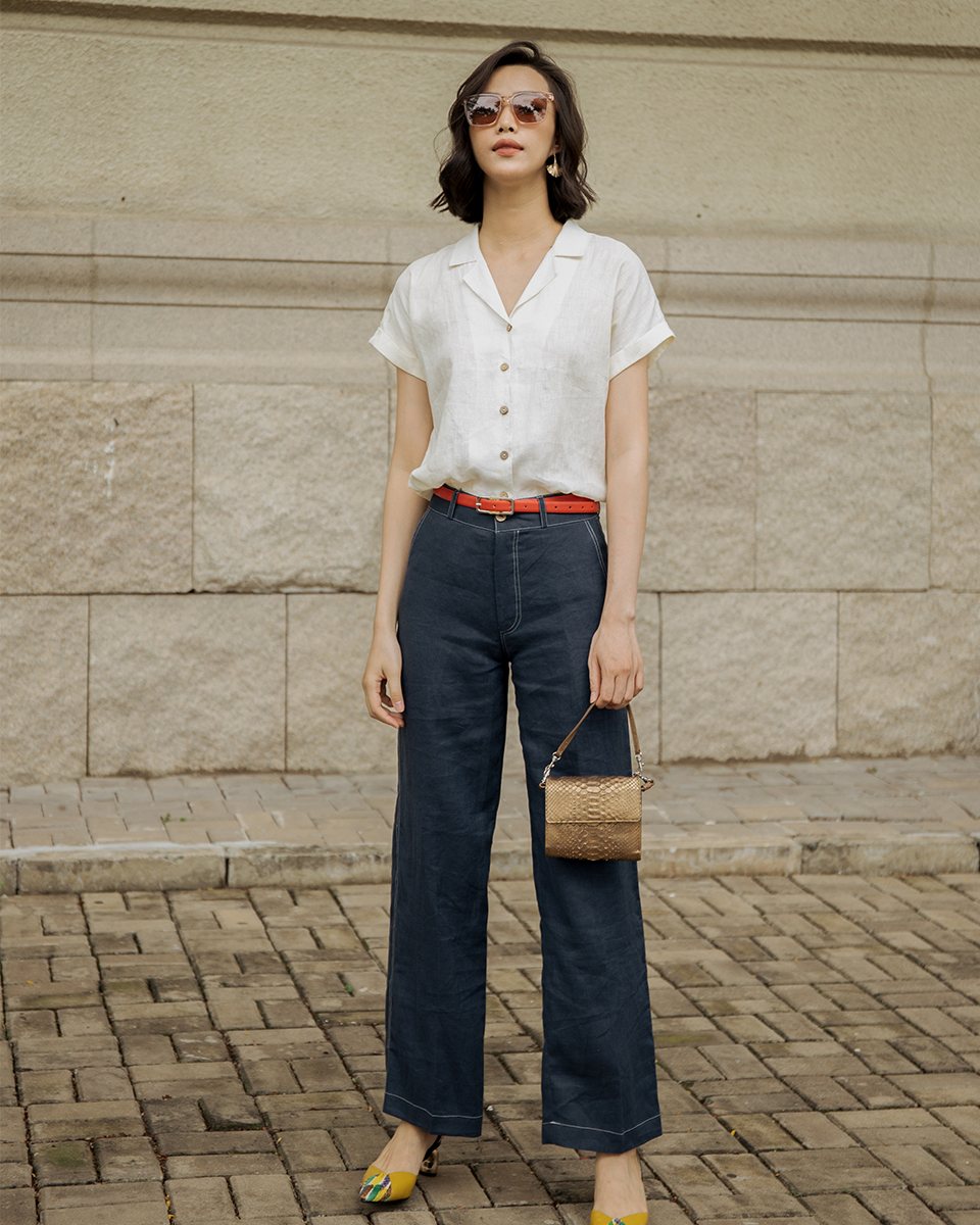 Quần Dài Linen Xanh Harmony QD58-XD