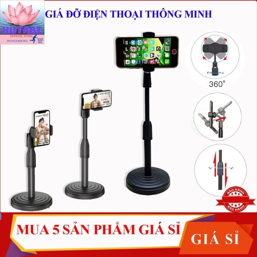 Giá Đỡ Điện Thoại Để Bàn Dùng Cho Livestream, Xem Phim, Chụp Ảnh Chống Rung, Học Online, Quay Tiktok ... HUNGZADUNG_HUTABI