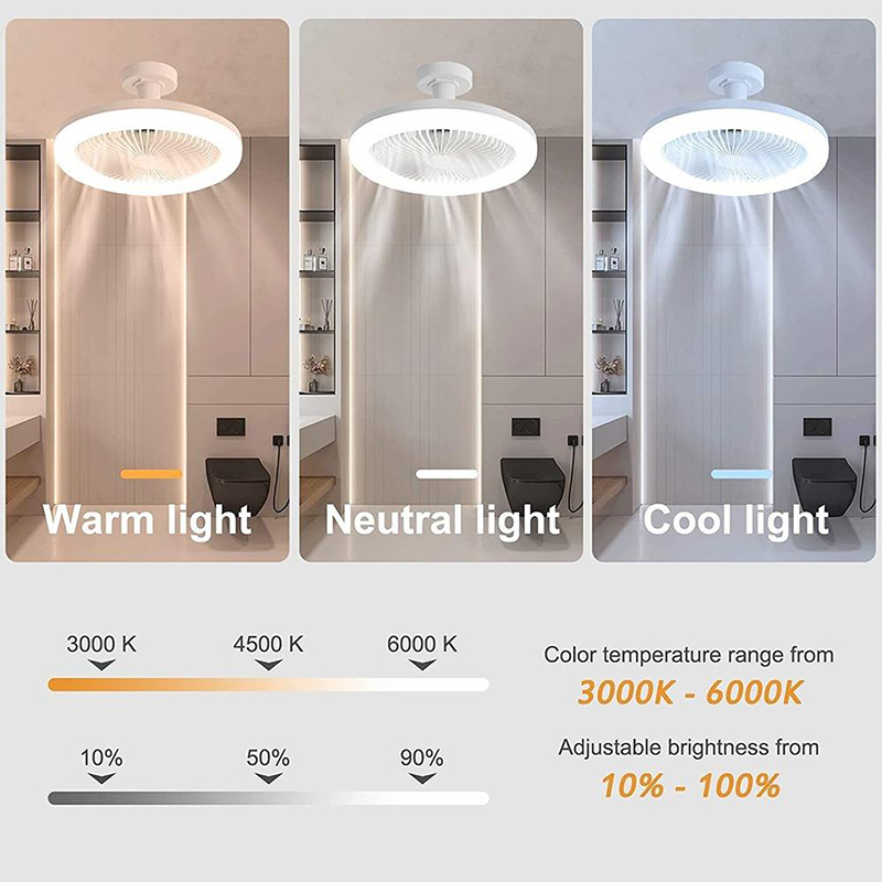 SADA LED fan light e27 screw ceiling fan light home kitchen ceiling remote control light fan high brightness energy saving eye protection light bulb