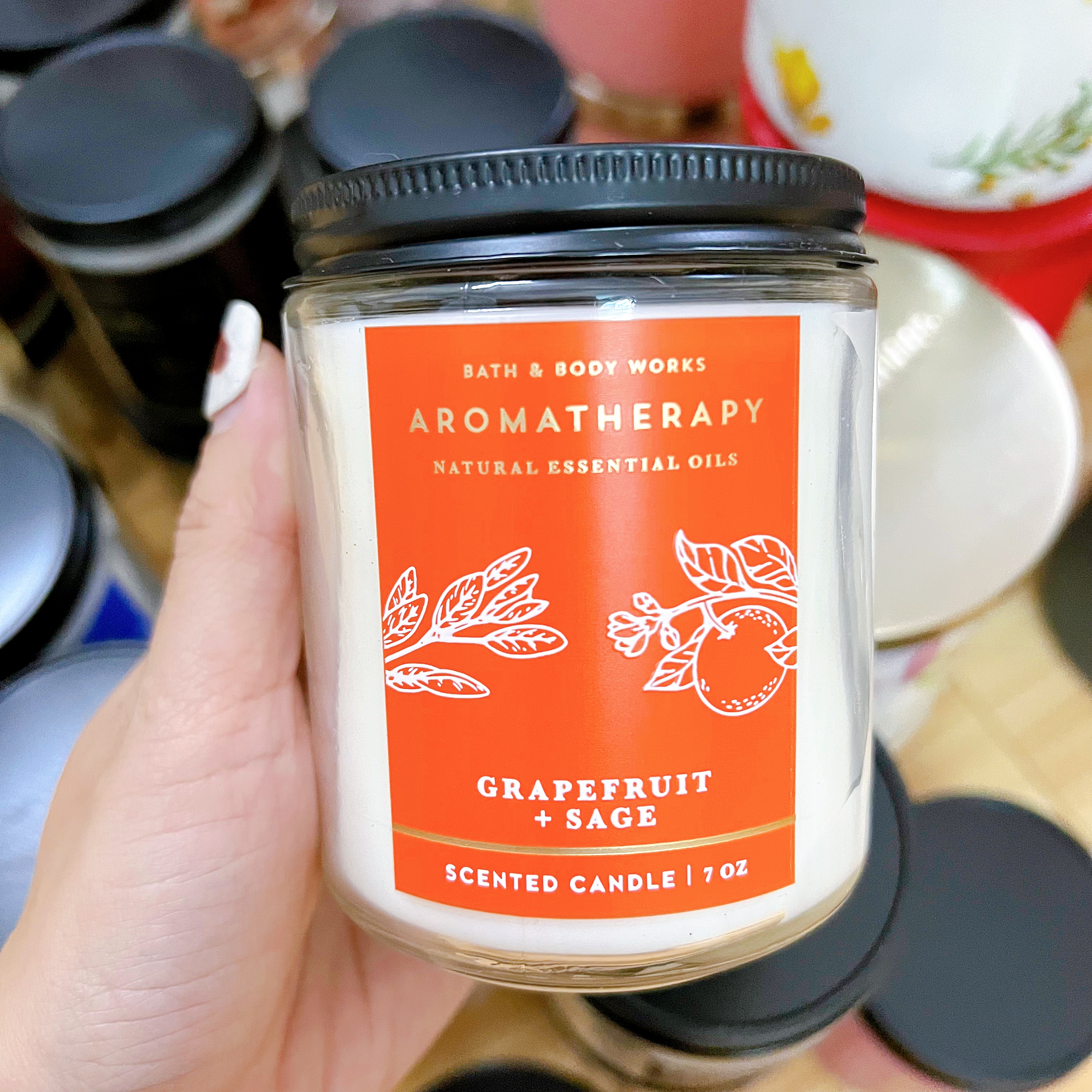 Nến thơm 1 bấc Bath & body works - Dòng aromatherapy- nến thư giãn