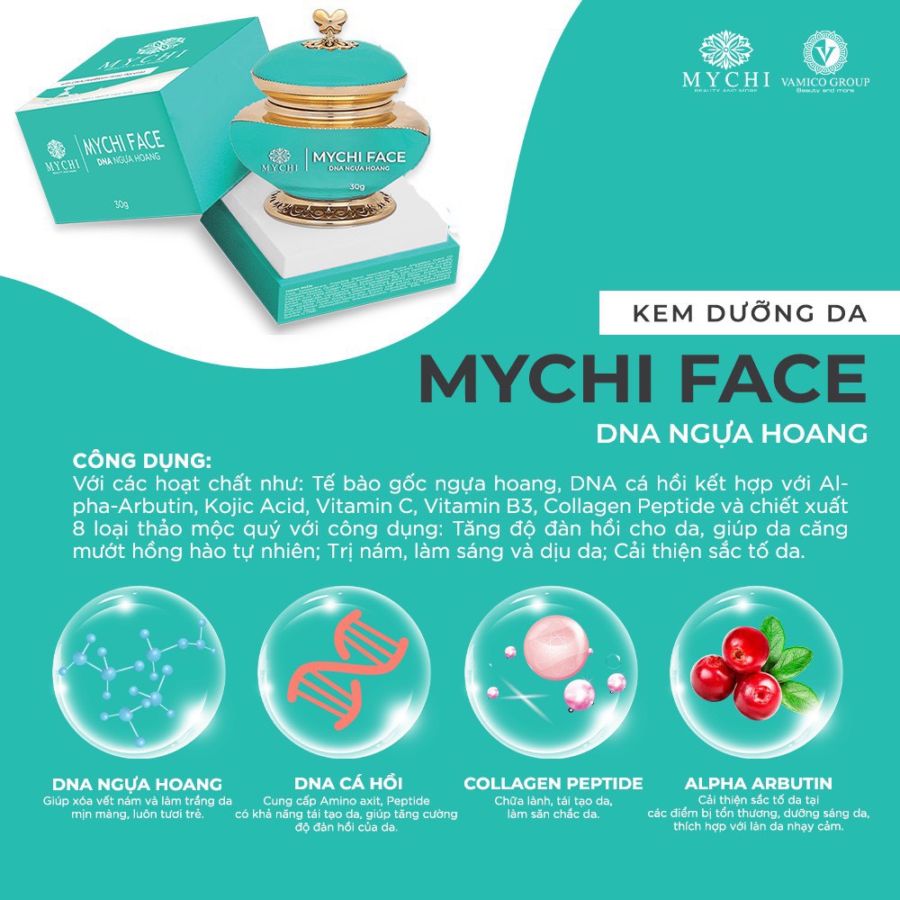 (Tặng tẩy da chết) Kem Dưỡng da mặt Mychi Face - Kem Face Mychi