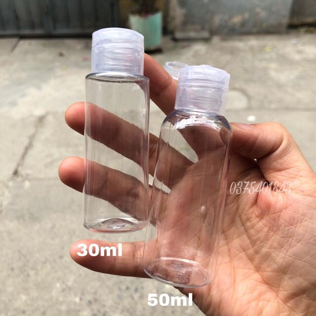 Chai nhựa chiết mỹ phẩm nắp bật