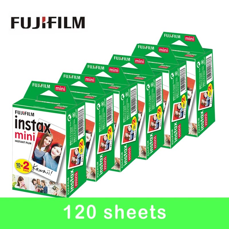 【original】 10-120 Sheets Film for Fujifilm Instax Mini 3inch Photo Paper for Instant Camera Models 8, 7S, 9, 11, 25, 90, 50S