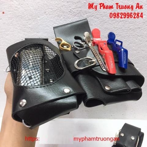 [Hàng mới về] Túi đựng kéo lược tông đơ cắt tóc 2 ngăn