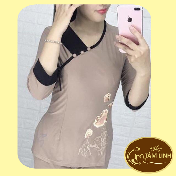 Đồ Lam Đi Chùa _Mẫu Tim Nơ