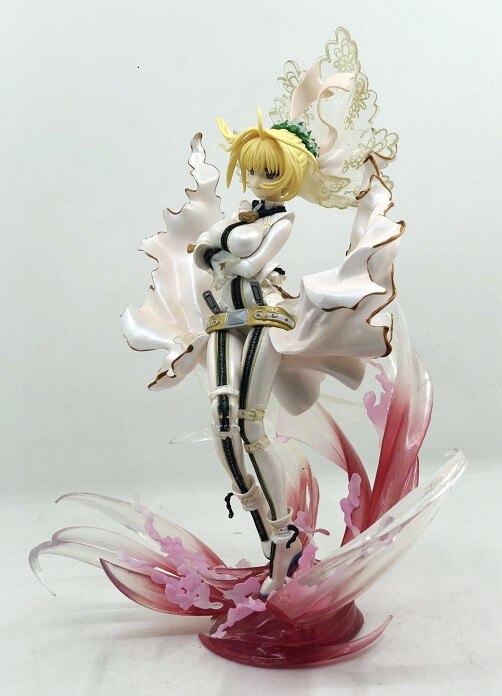 Fate/Stay Night Karakter Putih Pernikahan Gaun Saber Action Figure Model Patung Fate Apocrypha Patung T30