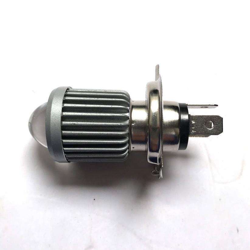 Bóng lét H4 bi cầu sáng pha trắng cos vàng dành cho xe máy sài bóng 3 chân, đèn led bi cầu H4, đèn led H4, đèn lét H4 bi cầu, den led bi cầu,den let bi cầu