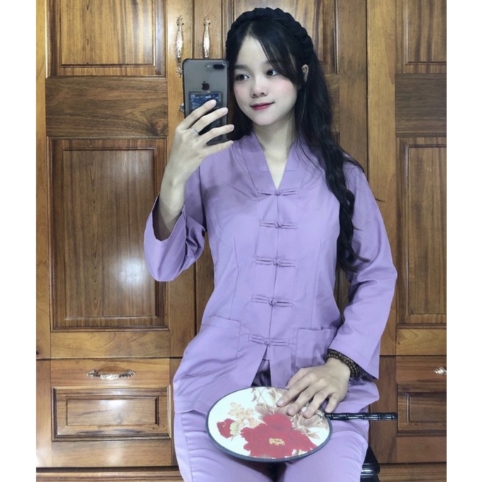Đồ lam đi chùa# la hán nữ