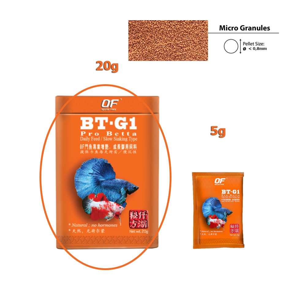 Bt-g1 thức ăn cá betta, cá xiêm, cá đá cao cấp