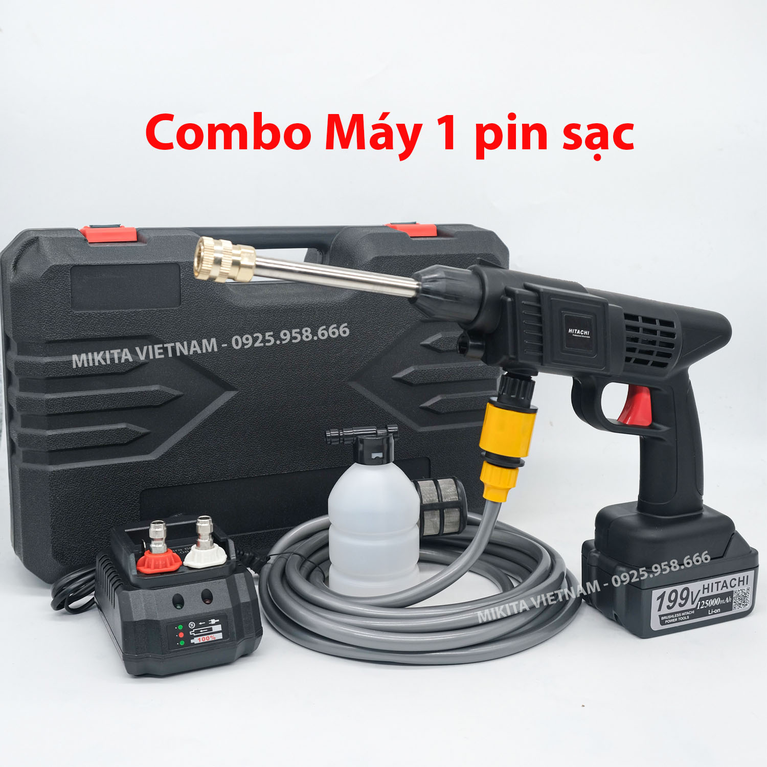 Máy rửa xe PIN Hitachi - Mới nhất 2022